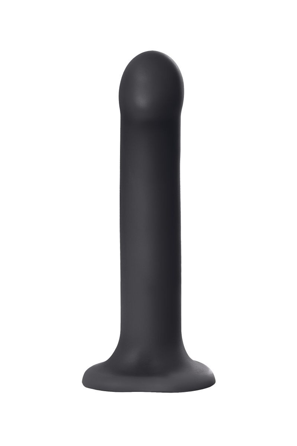 Черный фаллос на присоске Silicone Bendable Dildo L - 19 см. (Цвет: черный)