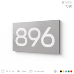 Номер на дверь 896, табличка на дверь для офиса, квартиры, кабинета, аудитории, склада, серая 120х70 мм, Айдентика Технолоджи
