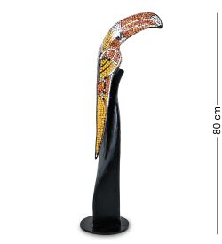 Decor and Gift 23-005-03 Статуэтка «Тукан» дерево+стекл.мозаика 80 см