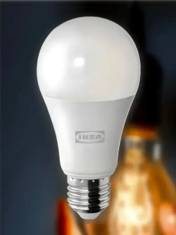 LED-лампочка IKEA SOLHETTA E27, 1521 лм, диммируемая, молочно-белая