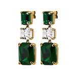 Серьги Dyrberg Kern ESMARA SG EMERALD GREEN / CRYSTAL 470150