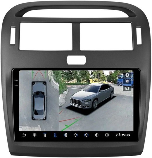 Магнитола для Lexus LS430 Toyota Celsior XF30 2000-2006 (ШГУ монохром) - Teyes CC3-2K-360 монитор 9.5" 2K QLED на Android 10, 6Гб+128Гб, CarPlay, 4G SIM-слот, 4 камеры в комплекте