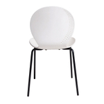 Комплект из 4-х стульев Wave белый с черными ножками