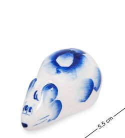 ГЛ- 316 Фигурка «Мышка-норушка» мал. (Гжельский фарфор)