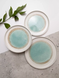 Тарелка обеденная плоская с бортом диаметр 26 см