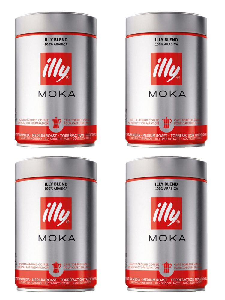 Кофе молотый ILLY MOKA средняя обжарка 250 г x 4 шт