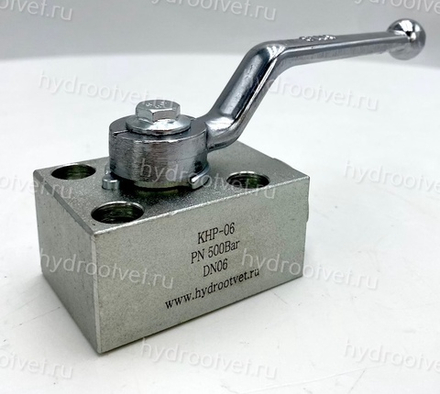 KHP-06 - Шаровой кран 2/2 на высокое давление, на плиту Ду6