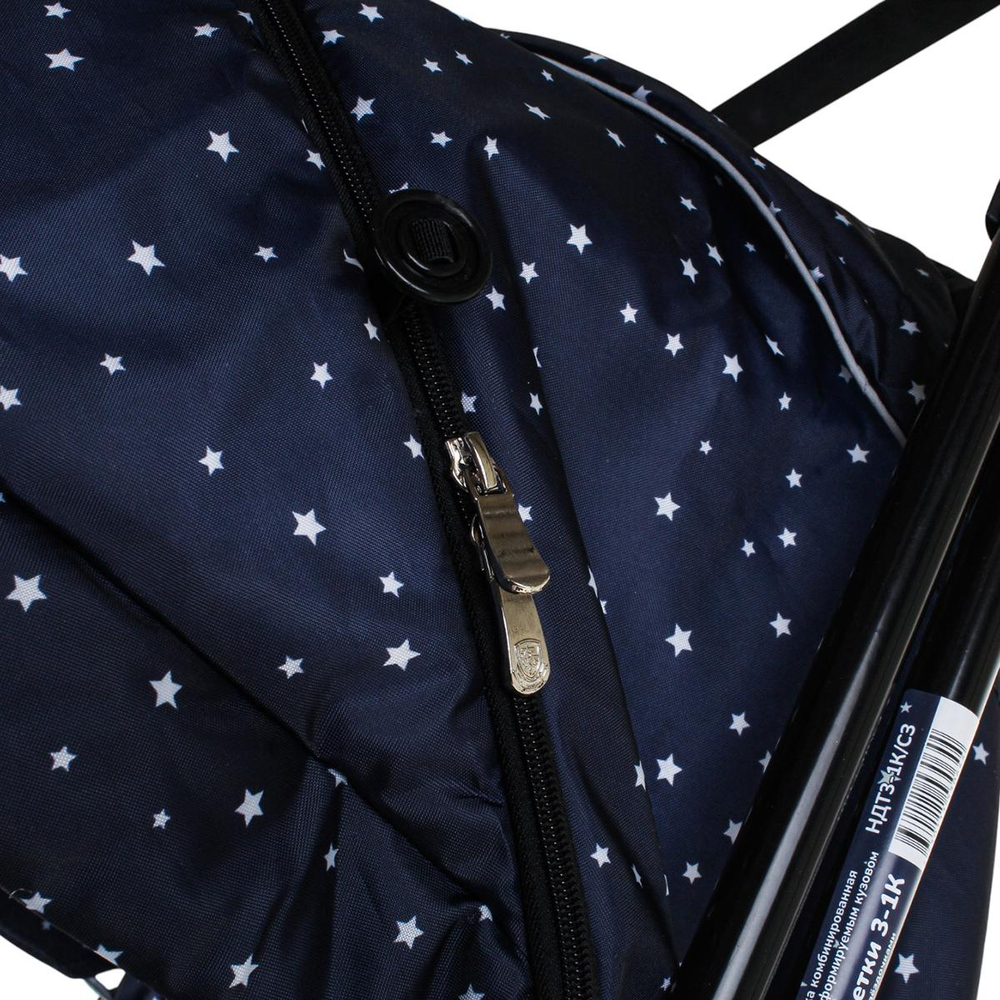 Санки-коляска "Наши Детки 3-1К" синий со звездочками