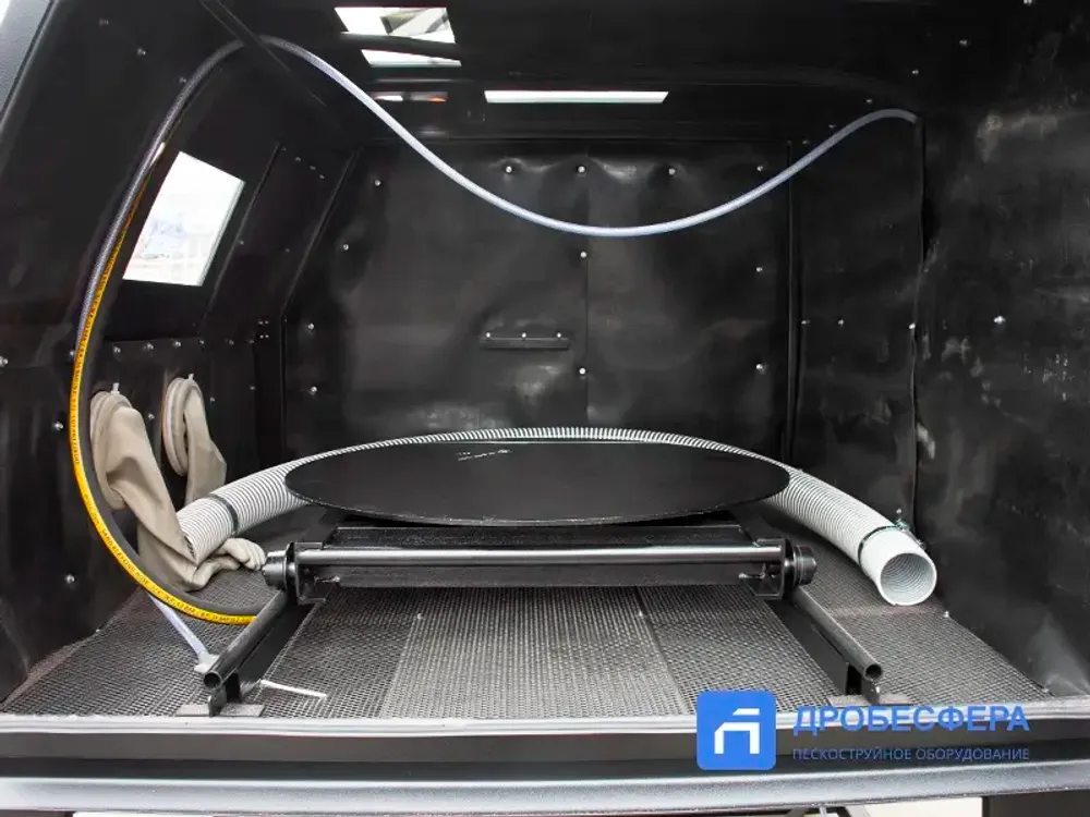 Выдвижной стол для пескоструйной камеры 600 мм поворотный до 300 кг нагрузки арт. 110.11.000.300