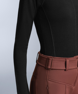 Oysho Термофутболка из смеси мериносовой шерсти, базовый слой, черный