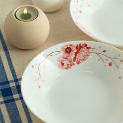 Тарелка White Fox WF-STS20 Summertime суповая опаловая с деколью 20 см. 660 мл.