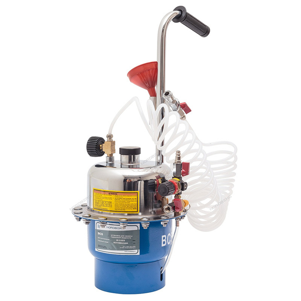 NORDBERG (BC5) Установка пневматическая для прокачки тормозной системы и системы сцепления, 6 л