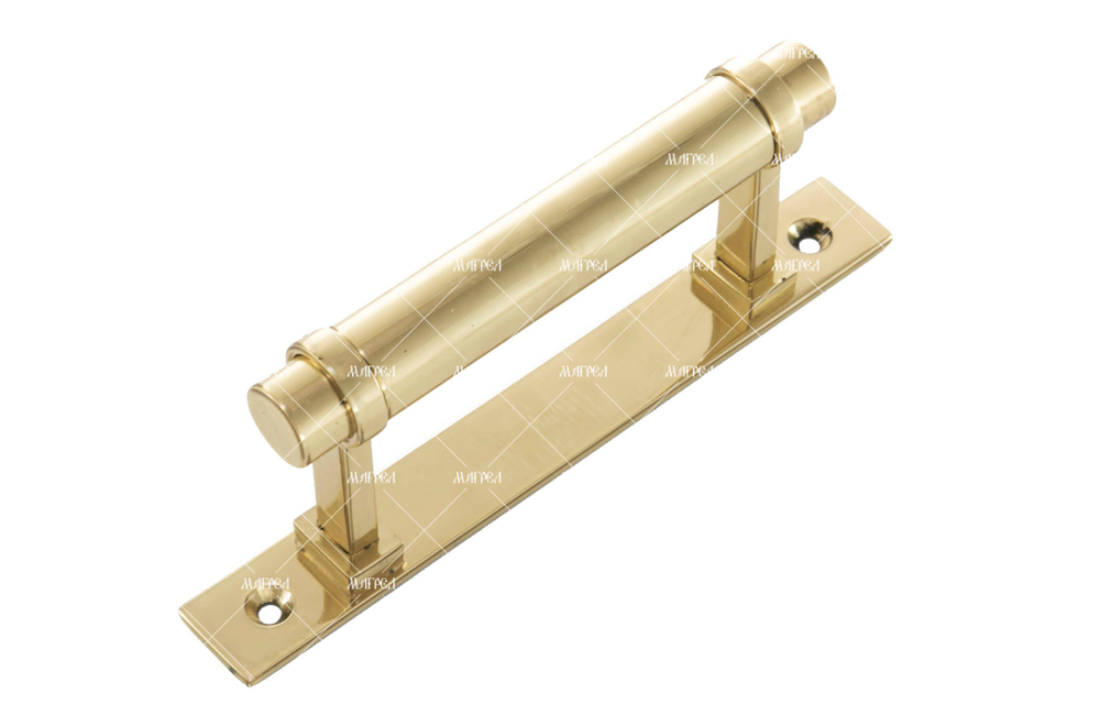 Оконная скоба ручка латунная на прямых стойках