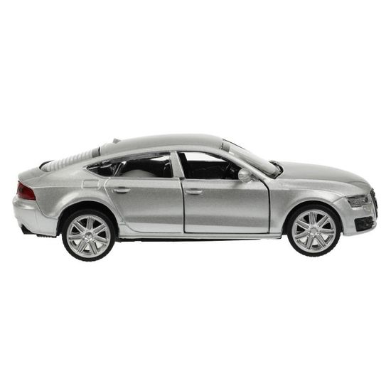 Машина металл AUDI a7 11 см, двери, инерция, серебристый,  кор. Технопарк