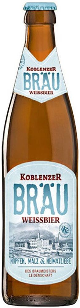 Пиво Коблензер Брау Вайссбир / Koblenzer Brau Weissbier 0.5л - 20шт