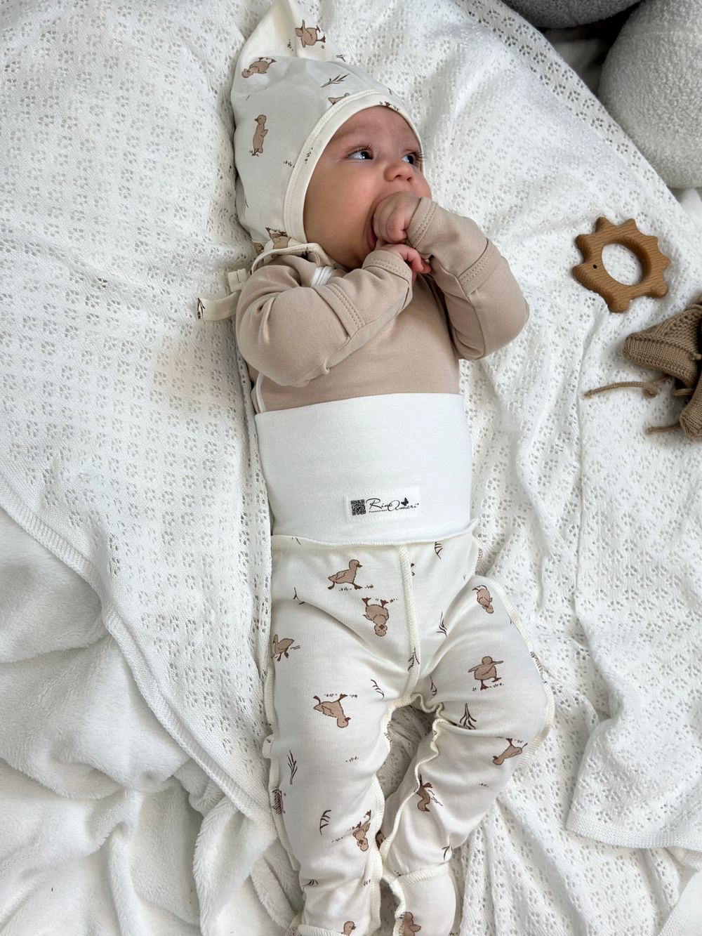 Ползунки швы наружу Утята Экрю RinaAmari