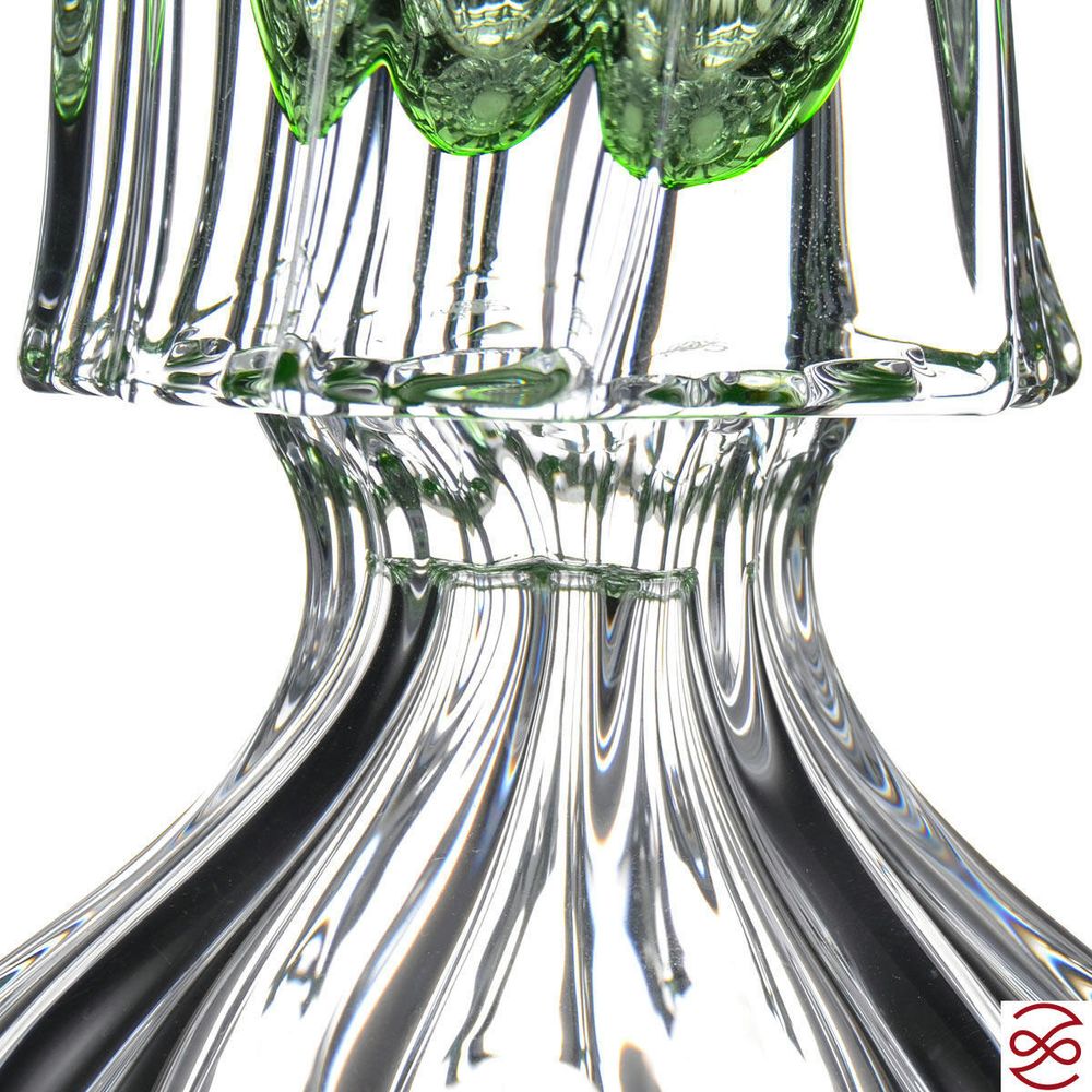 Ваза для цветов Aurum Crystal Plantica 40см green