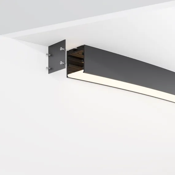 Радиусный профиль 35x35 D3000мм 1/8 круга черный Led Strip alm-3535r-b-d-45°-3m