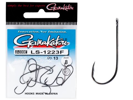 Крючки Gamakatsu LS-1223F NEW LABEL EYED HOOKS BLACK разм. 08 13шт.