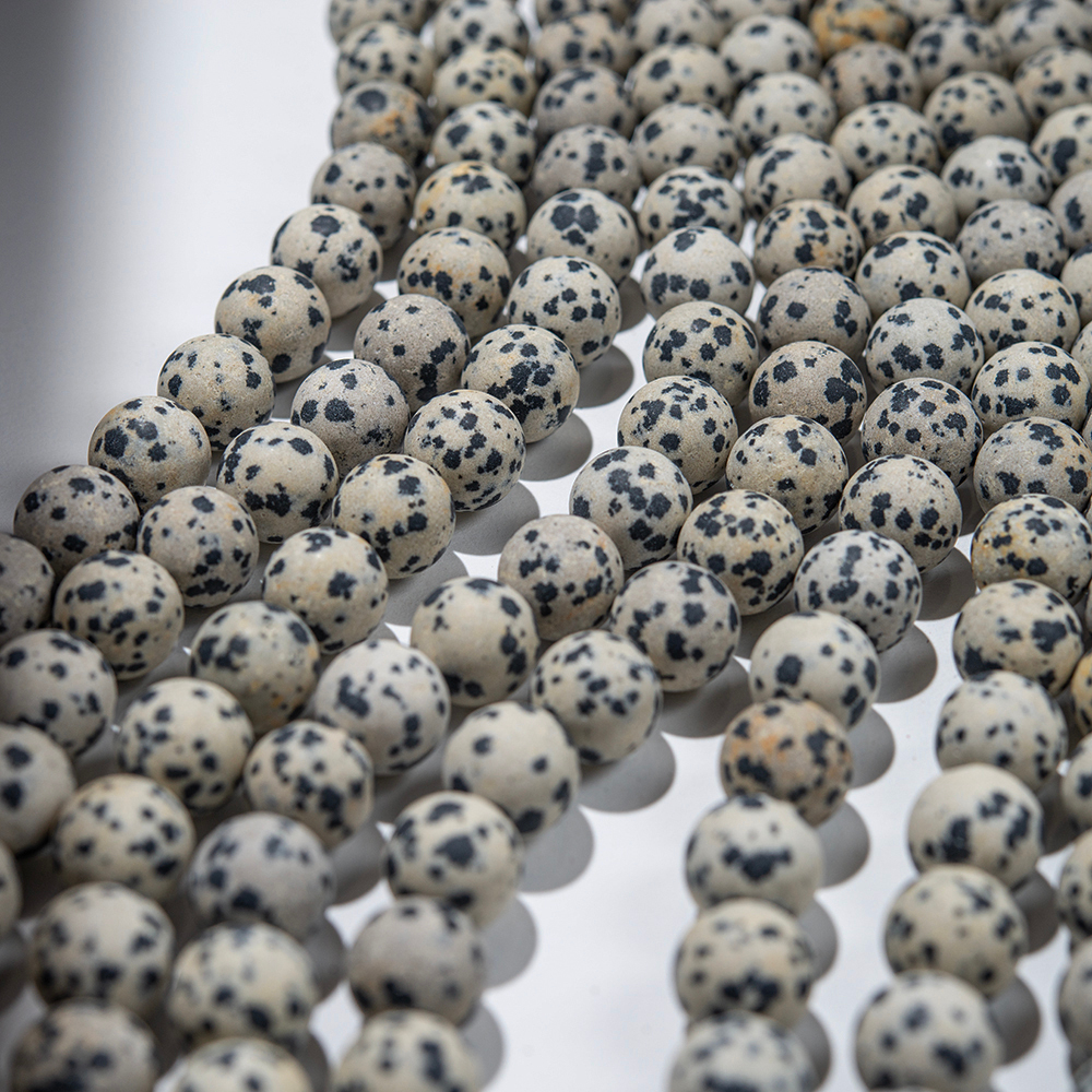 Аплит сатиновый натуральный (Яшма далматин), 12,4мм, шар