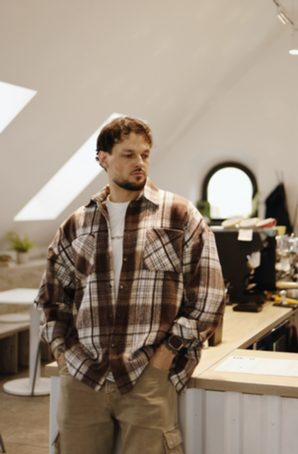 Рубашка "Фланель" коричневая