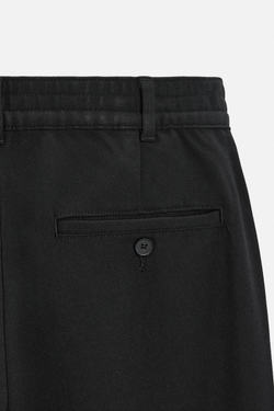 ZARA БРЮКИ RELAXED-FIT, ЧЕРНЫЙ