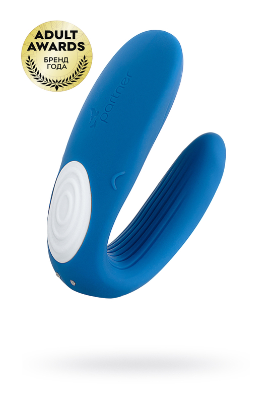Многофункциональный стимулятор для пар Satisfyer Double Whale, силикон, голубой, 17 см.