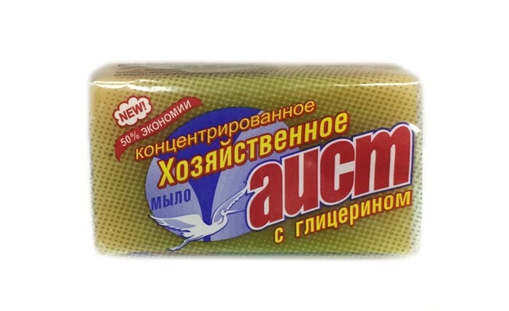 Аист Хозяйственное мыло c глицерином 70% 150 г