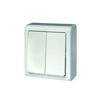 Выключатель 2-кл Profitec Веста Эко о/п  белый Е060101 023