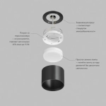 Накладной светильник Denkirs Pillar DK-DH2600-BK