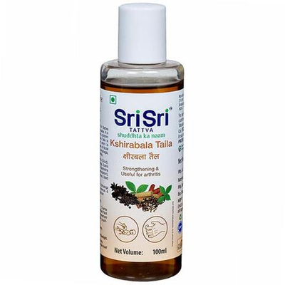 KSHIRABALA TAILA (OIL), Sri Sri Tattva (КШИРАБАЛА Лечебное масло для тела, укрепляющее, используется при артрите, Шри Шри Таттва), 100 мл.