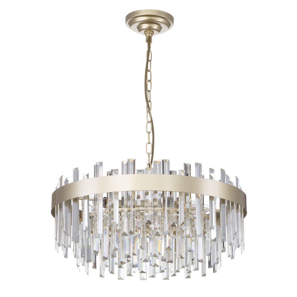 Citilux Лаура CL301282 Люстра хрустальная подвесная Шампань