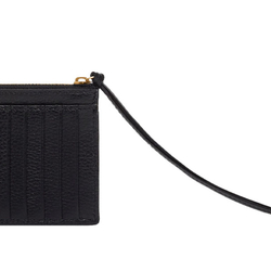 Balenciaga Grain Calfskin Business Card Holder Women"s Black