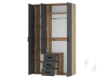 Шкаф 3-х створчатый МС Вегас ШК-08 (дуб каньон/графит)