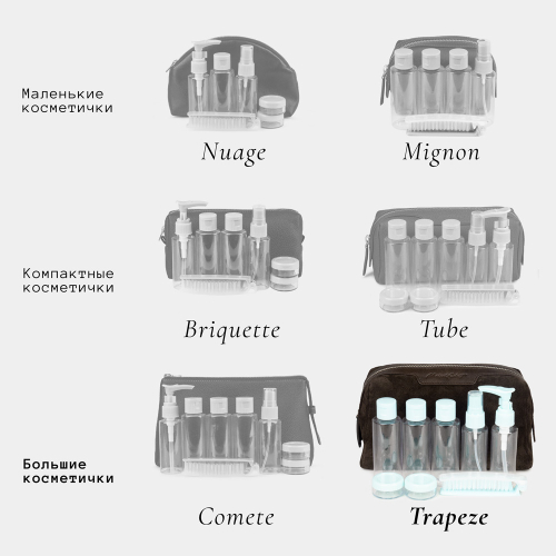 Несессер Trapèze из замши и кожи теленка коричневого цвета