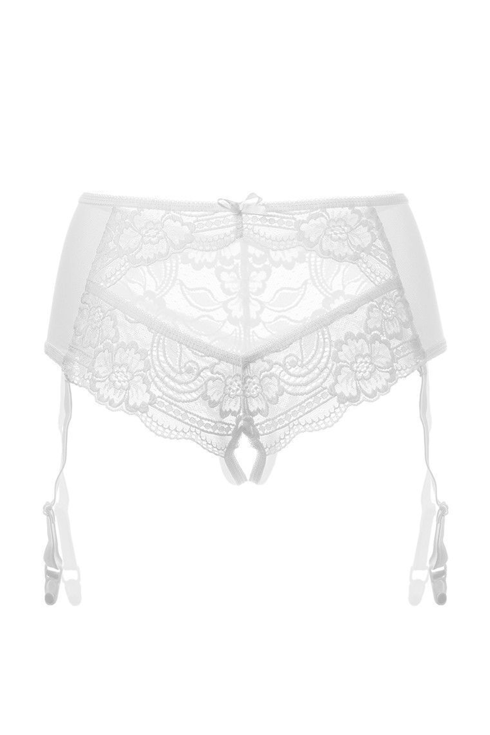 Трусики-пояс из эластичного кружева с пажами для чулок Sheila (Размер: 46-48) (Цвет: черный)