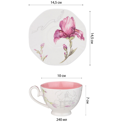 Чайный набор 12 предметов 240мл "Blossom" 165-528