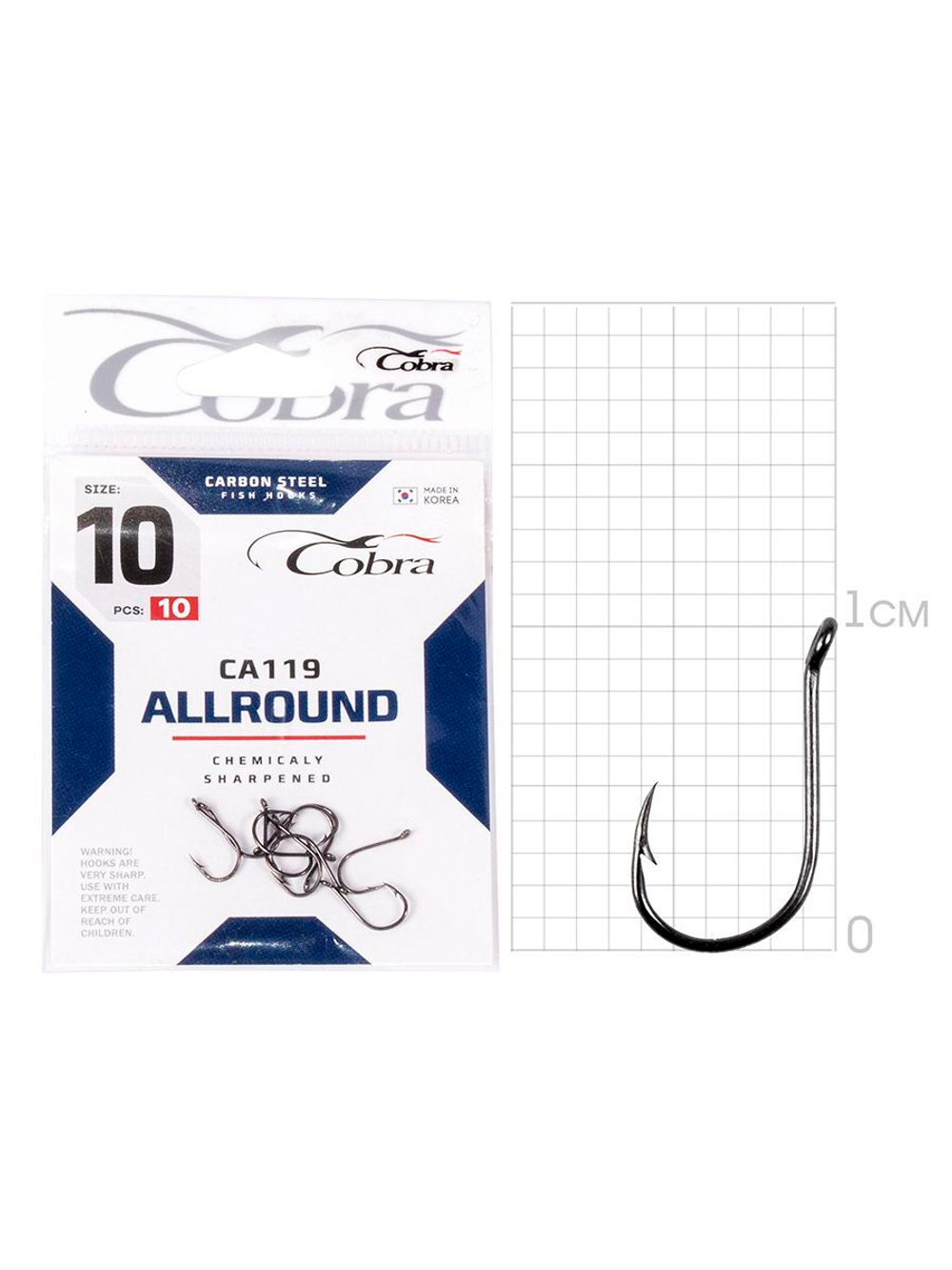 Крючки Cobra Allround HINNU серии CA119 размер 010 (упк.10шт.)
