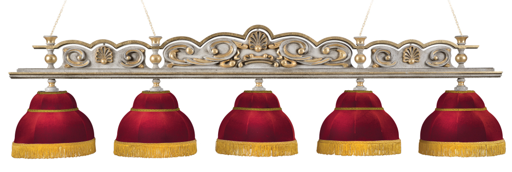 Лампа Ренессанс Гранж 5 плафонов -  клен