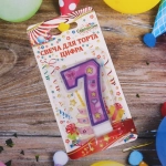 Свеча для торта Цифра Нежность «7» 6 см