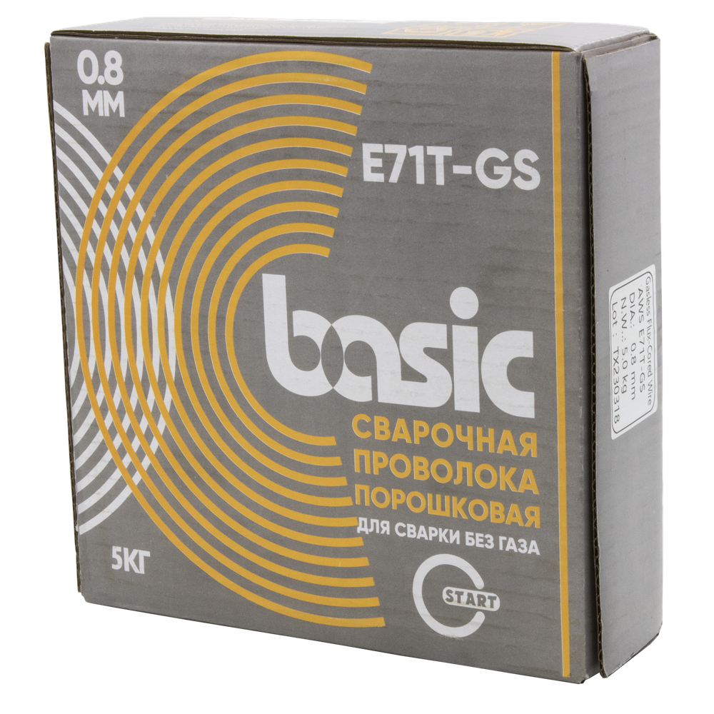Проволока сварочная порошковая Basic E71T-GS д.0,8 (5кг) OSA START STB71850