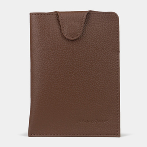 Обложка для паспорта London Easy из натуральной кожи теленка, цвета шоколад