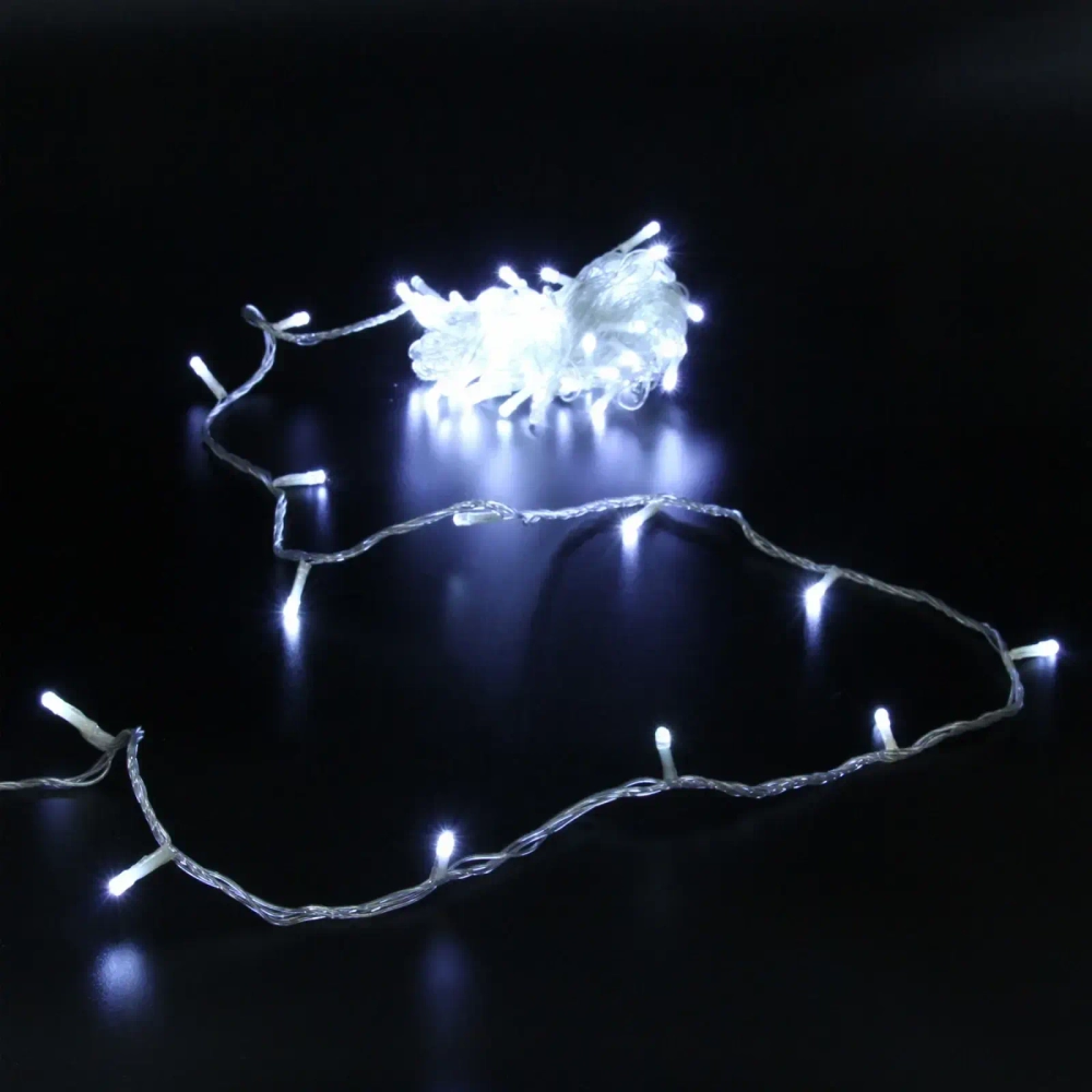 Гирлянда для дома «Мерцание Premium» 9,5 м 100 ламп LED прозр провод,1 реж.,IP-40, Белый (возможность соединения)
