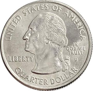 25 центов (1/4 доллара, квотер) 2004 США «Штат Айова» (D)