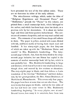 The works of Anne Bradstreet, in prose and verse | Anne Bradstreet