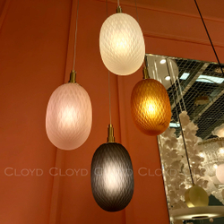 Подвесной светильник Cloyd ZAPFEN P1 / Ø13 см - латунь - белое стекло (арт.11434)