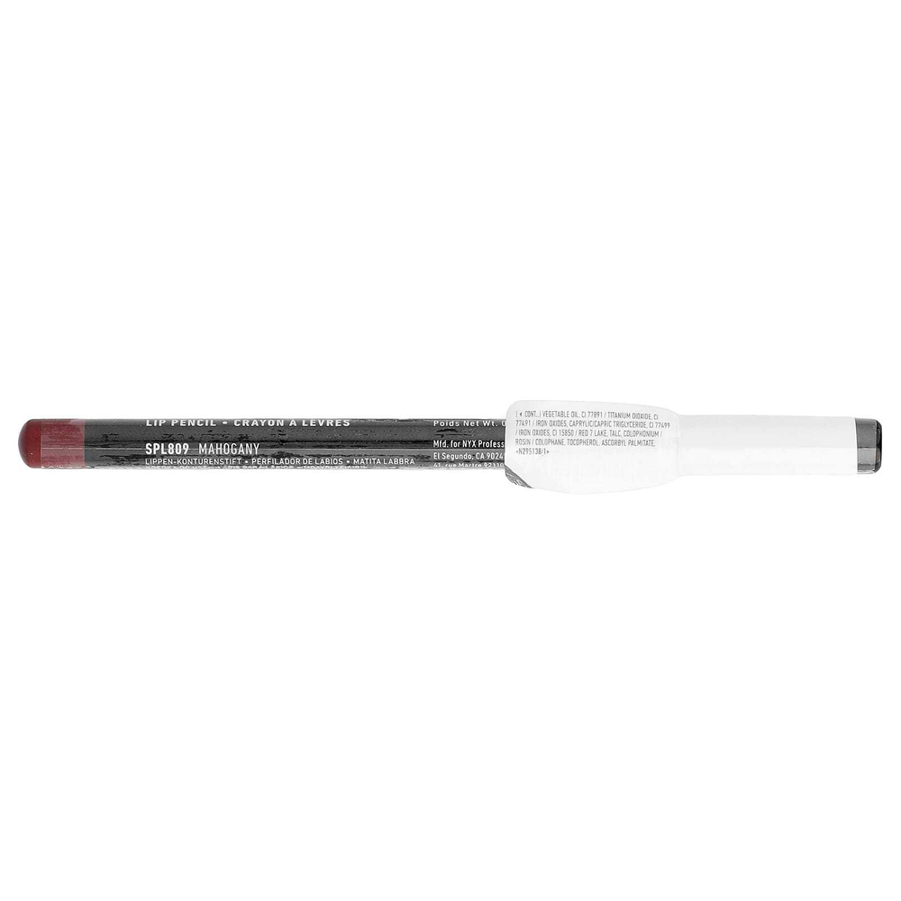 NYX Professional Makeup, Slim Lip Pencil, красное дерево 809, 1,04 г (0,03 унции)