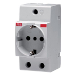 Розетка щитовая на дин-рейку ABB M1173 2Р+N 16A 2,5 модуля 2CSM110000R0701