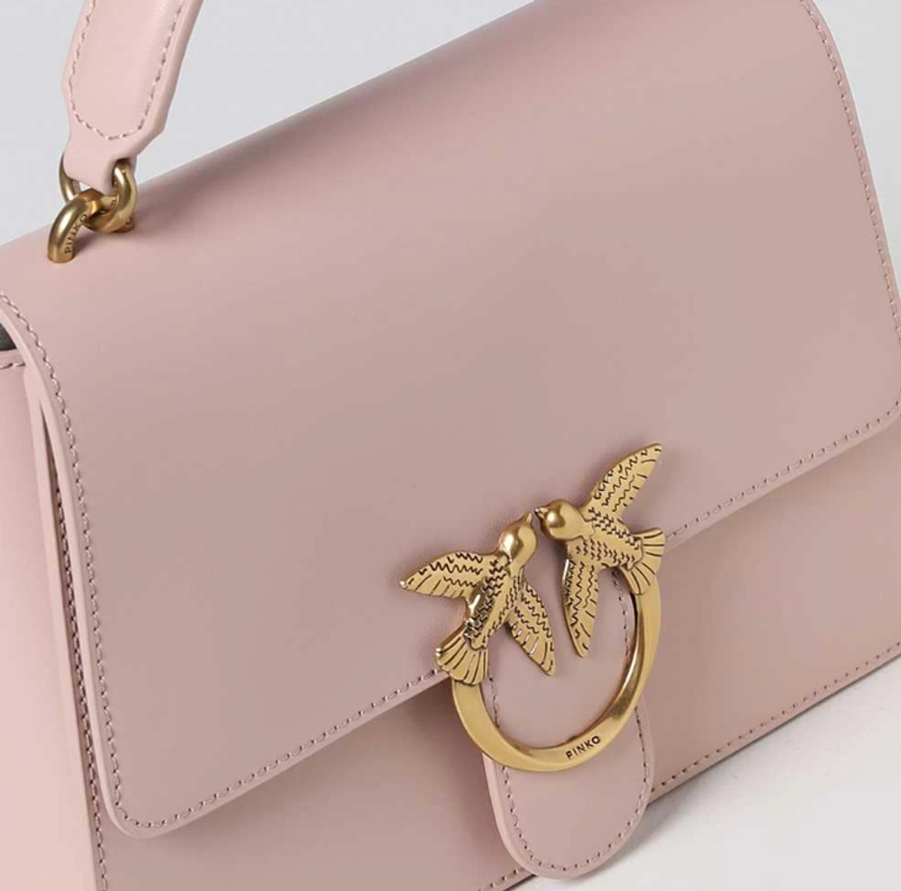 CLASSIC LOVE BAG ONE TOP HANDLE LIGHT SIMPLY – Powder/Gold