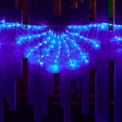 ULD-E3104-288-DTK BLUE IP20 RAINBOW-1 Занавес светодиодный фигурный Радуга-1. 3.1х0.4м. 4 подвеса. 288 светодиодов. Синий свет. Провод прозрачный. TM Uniel.